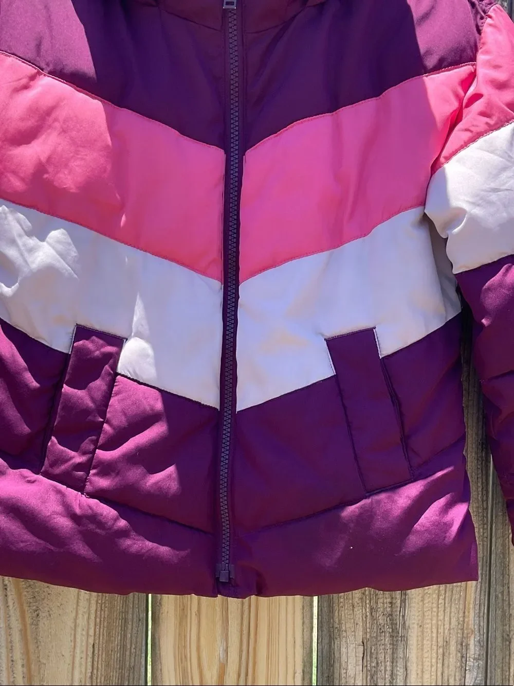 Take 50% OFF- Gap Kids Colorblock Hooded Puffer Jacket - Size-S